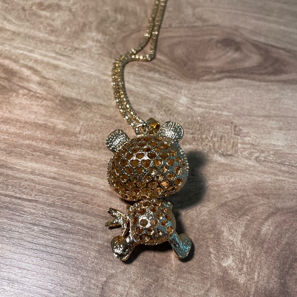 Panda Bear Rhinestone Pendant Necklace New - Picture 2 of 14